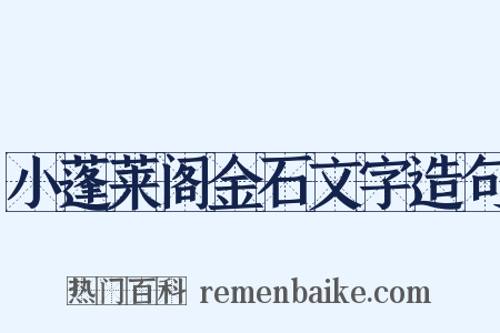 小蓬莱阁金石文字造句是什么意思的图片
